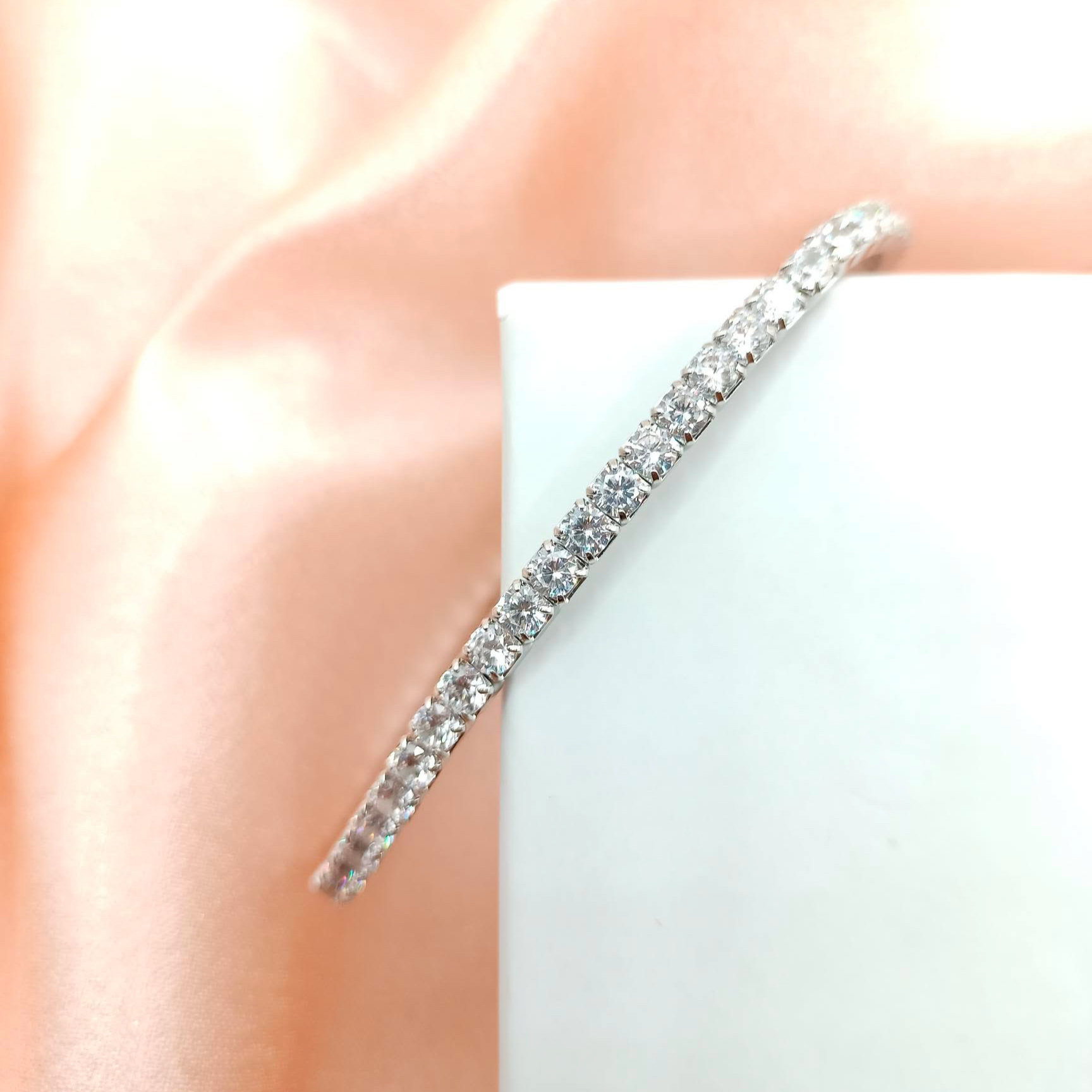 Premium Silver Bracelet With Diamonds